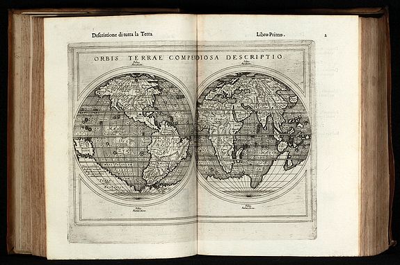 RUSCELLI, G., Geografia di Claudio Tolomeo Alessandrino Tradotta di Greco nell'Idioma Volgare Italiano da Girolamo Ruscelli, antique map, old maps