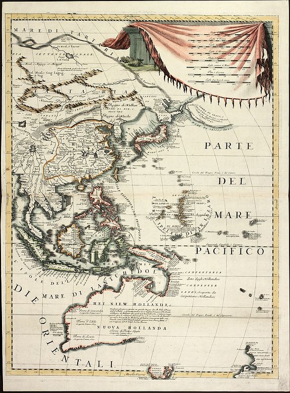 Coronelli, V.M., [Asia], antique map, old maps