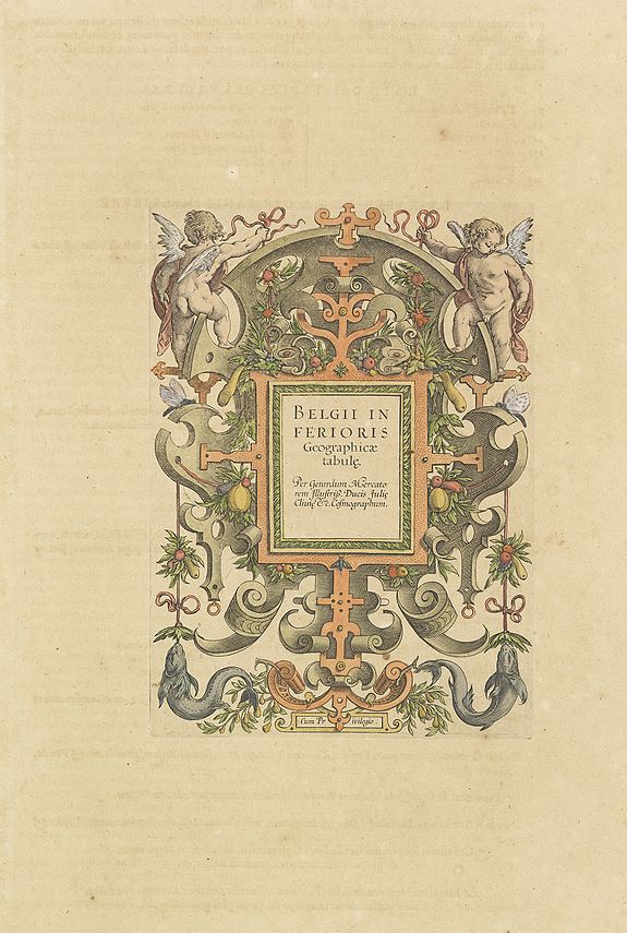 MERCATOR, G., Title page., antique map, old maps