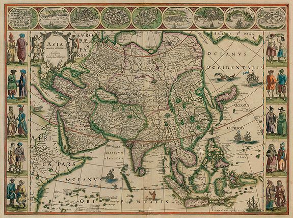 BLAEU, W., Asia Noviter Delineata., antique map, old maps