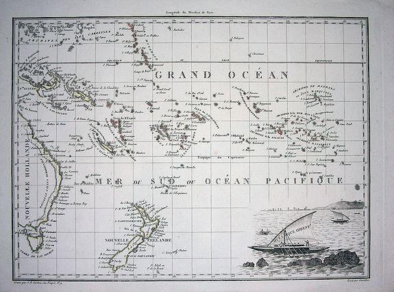 LAPIE, P., Océanique Orientale., antique map, old maps