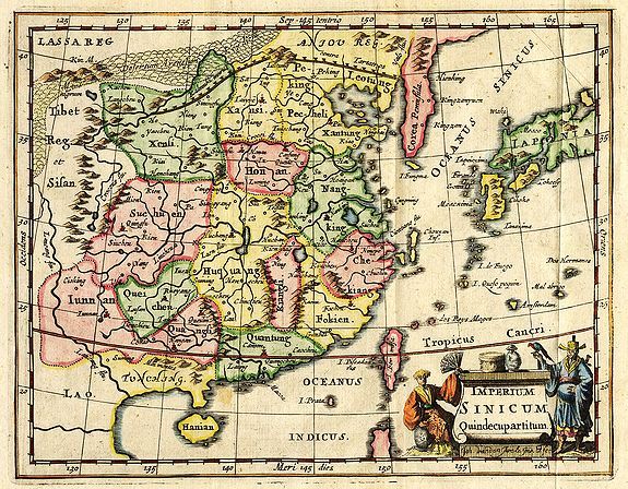 VAN DEN AVELE, J., Imperium Sinicum Quindecupartitum., antique map, old maps
