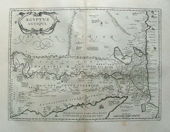 JANSSONIUS, J. / HORNIUS, Aegyptus antiqua., antique map, old maps
