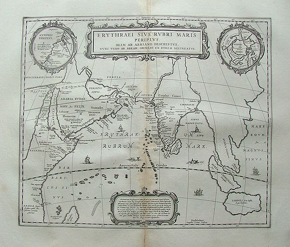 JANSSONIUS, J. / HORNIUS, Erythraei sive Rubri Maris Periplus., antique map, old maps