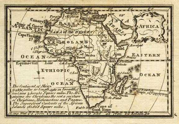 GIBSON, J., Africa., antique map, old maps