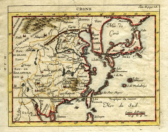 CHEVIGNI, SIEUR, Chine., antique map, old maps