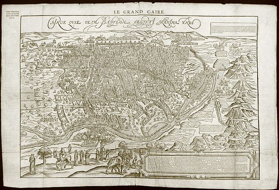 DE BELLEFOREST, F., Le Grand Caire ., antique map, old maps