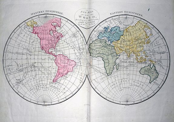 GAULTIER, A., A complete course of Geography, by means of instructive games..., antique map, old maps