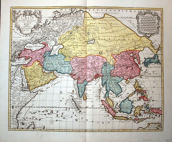 ELWE, J. B., L’Asie Divisee en ses Empires Royaumes et Etats. , antique map, old maps