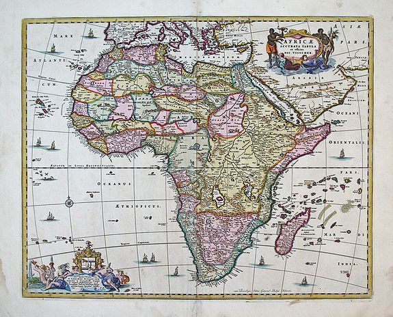 VISSCHER, Nicolaas Jansz., Africae Accurata Tabula, antique map, old maps