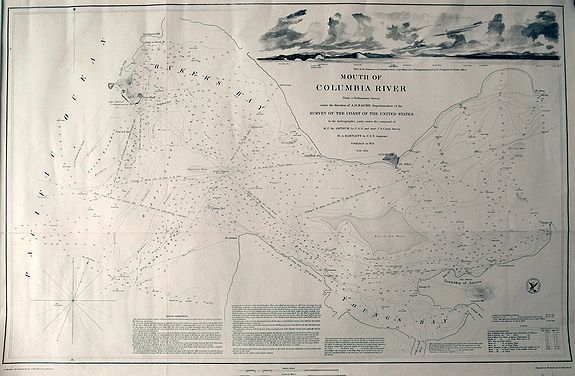 SMITH, W., Mouth of Columbia River..., antique map, old maps