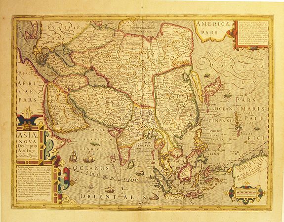 HONDIUS, J., Asia Nova Descriptio., antique map, old maps