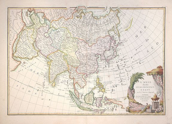 JANVIER, J., L'Asie, divisee en ses principaux etats par le Sr. Janvier, Geographe. , antique map, old maps