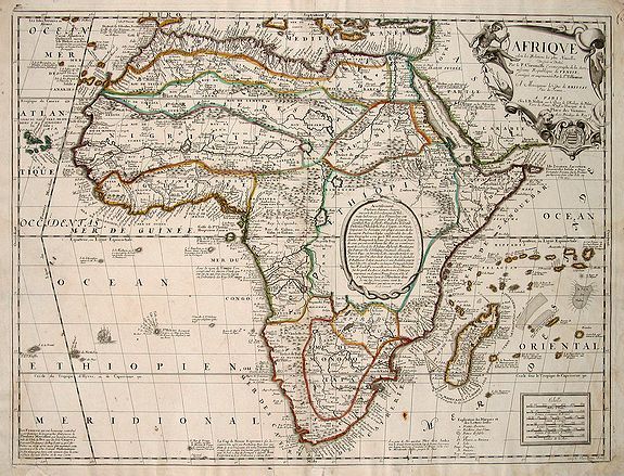 NOLIN, Jean Baptiste - Vincenzo Coronelli , AFRIQVE | selon les Relations les plus Nouvelles | Dressée et Dediée | Par le P. Coronelli Cosmographe de la Sere- | nissime Republique de VENISE . | A Monseigneur le Duc de BRISS, antique map, old maps