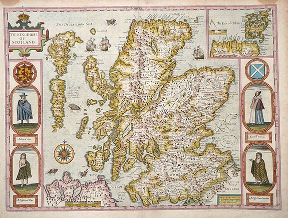 SPEED, J., The Kingdome of Scotland., antique map, old maps