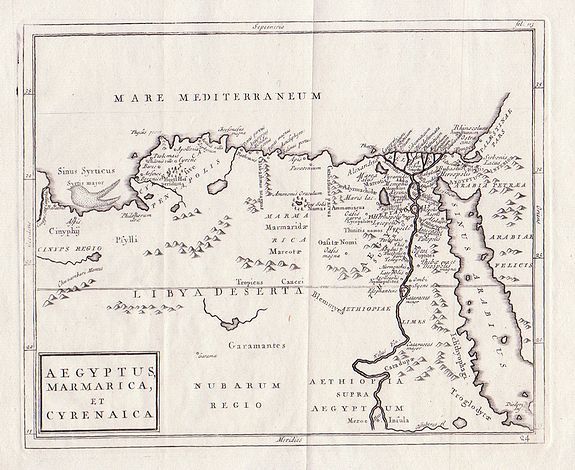 Christoph Cellarius, [Two maps] Aegyptus Marmarica Et Cyrenaica\' and \'Africa Interior., antique map, old maps
