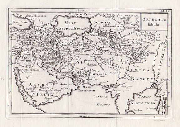 Christoph Cellarius, Orientis Tabula., antique map, old maps