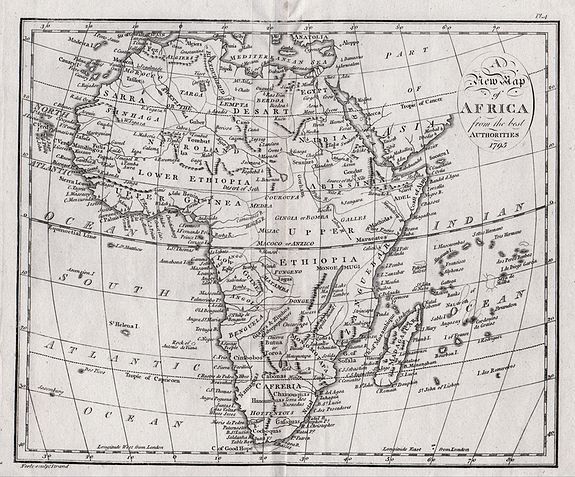 Samuel John Neele, A New Map of Africa with the latest Discoveries., antique map, old maps