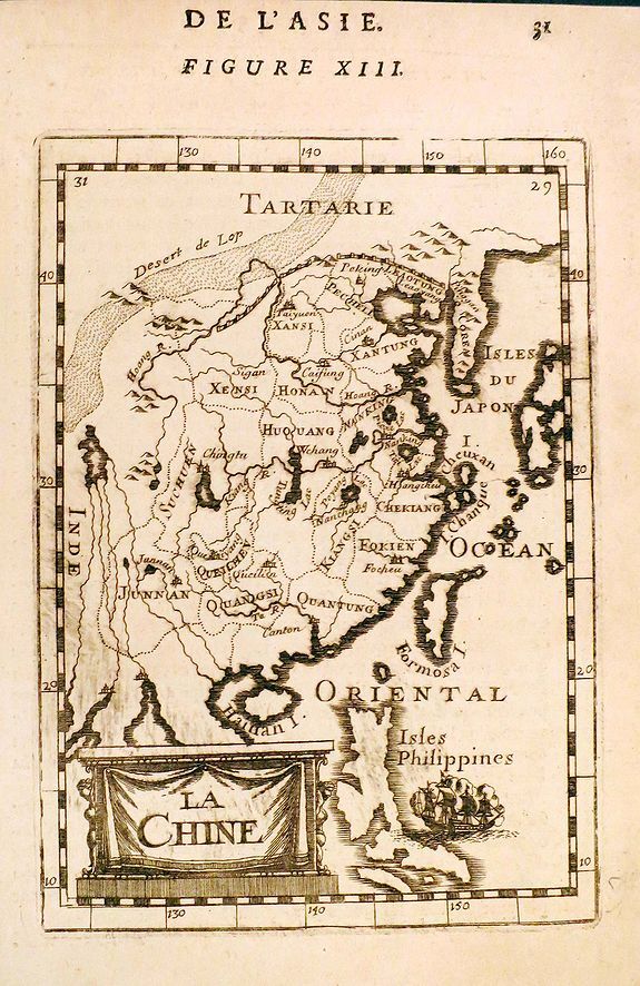 MALLET, A.M., La Chine., antique map, old maps