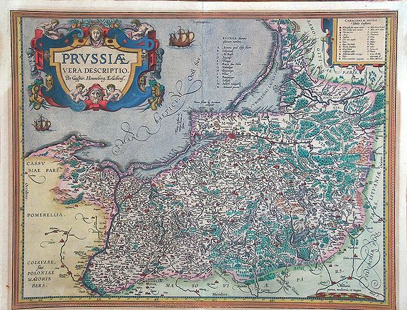 ORTELIUS, A., Prussiae vera descriptio., antique map, old maps