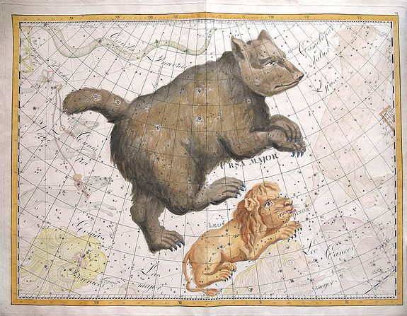 BODE, J., Ursa Major; Leo Minor., antique map, old maps