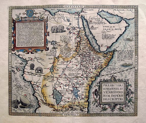 ORTELIUS, A., Presbiteri Iohannis, sive, Abissinorum Imperii descriptio., antique map, old maps