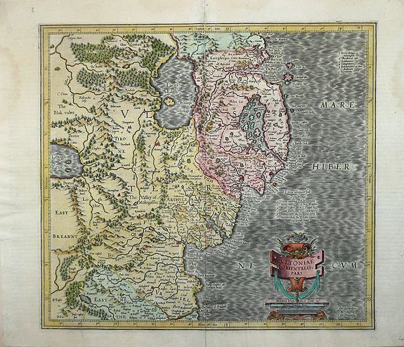 MERCATOR,  G. , Ultoniae Orientalis Par., antique map, old maps