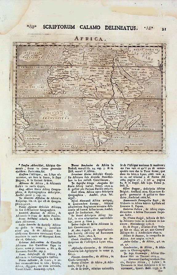 Magini, Giovanni (Raphael Savonarola), AFRICA., antique map, old maps