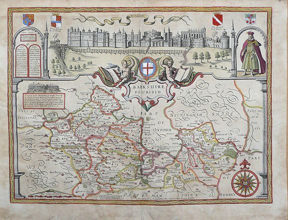 SPEED, J. OVERTON, H., BARKSHIRE DESCRIBED., antique map, old maps