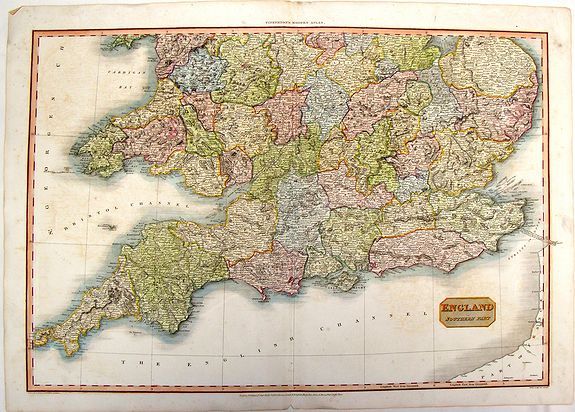 PINKERTON, J., England, Southern Part., antique map, old maps