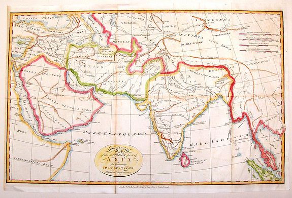 ROBERTSON, W., Map of the South East Part of Asia., antique map, old maps