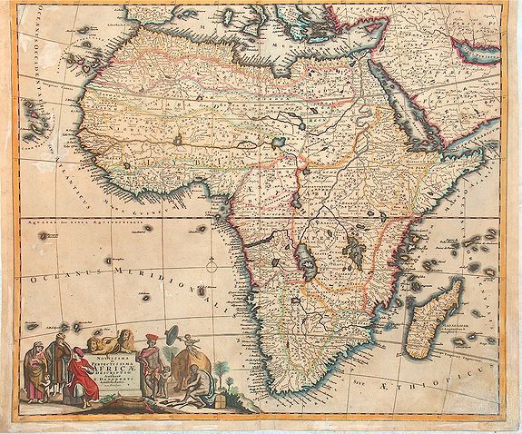 DANCKERTS, J., Novissima et perfectissima Africae descriptio, antique map, old maps
