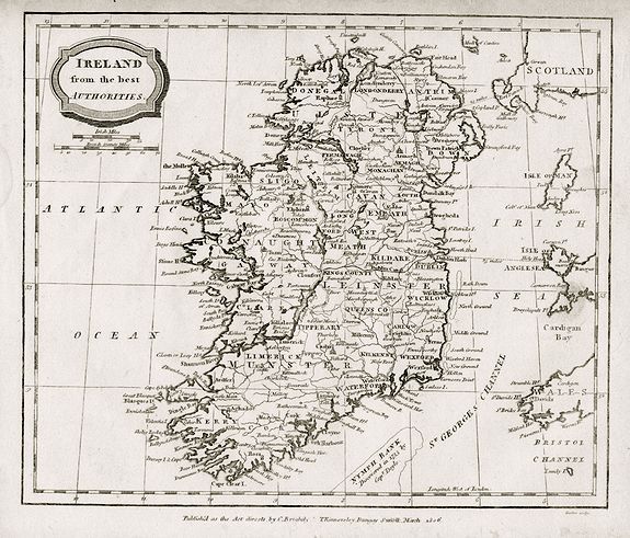 BARLOW. J, Ireland From The best Authorities., antique map, old maps