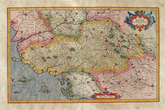 MERCATOR, G., POICTOV sive Pictauiae descriptio., antique map, old maps