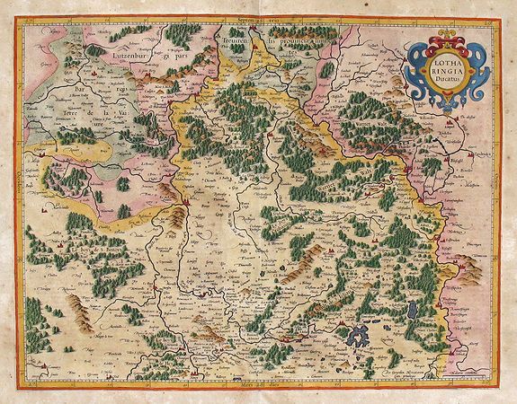 Mercator, G., LOTHARINGIA Ducatus., antique map, old maps