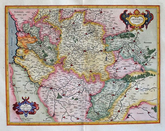 MERCATOR, G., ARTESIA Comit Per Gerardum Mercatorem., antique map, old maps