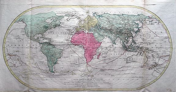 LOTTER, M. A., Mappemonde ou Carte Générale de l’Univers..., antique map, old maps