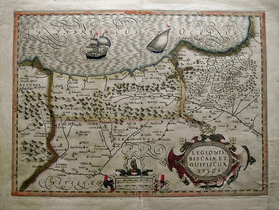 MERCATOR, G. / HONDIUS, J., Legionis, Biscaiae Et Guipiscoae Typus., antique map, old maps