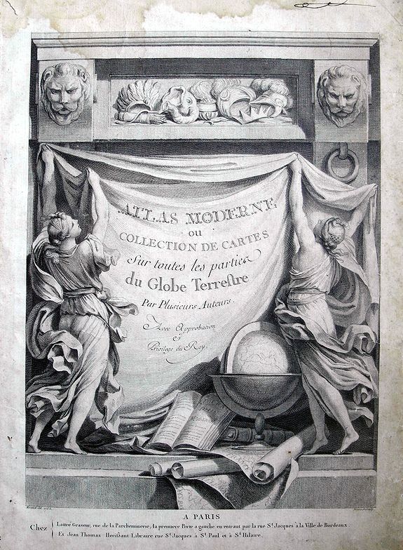 LATTRE, J., Atlas Moderne ou Collection de Cartes sur toutes les partier du Globe Terrestre..., antique map, old maps