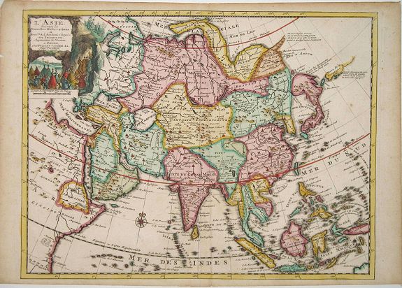 AA, P. VAN DER, L\'Asie suivant les Nouvelles Observations., antique map, old maps