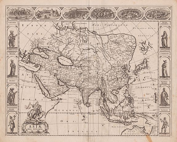 DE WIT, F., Asiae Nova Desciptio., antique map, old maps