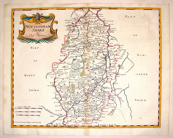 MORDEN, R., Nottinghamshire., antique map, old maps