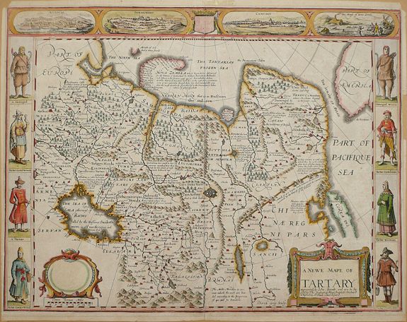 SPEED, J., A Newe Mape of Tartary by John Speed , antique map, old maps