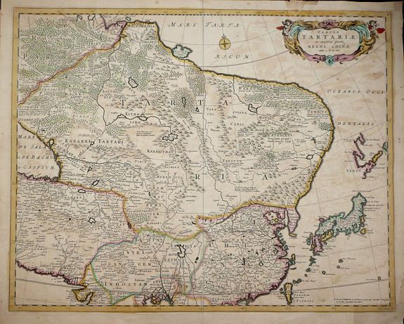 DE WIT, F., Tabula Tartariae et majoris partis Regni Chinae . . , antique map, old maps