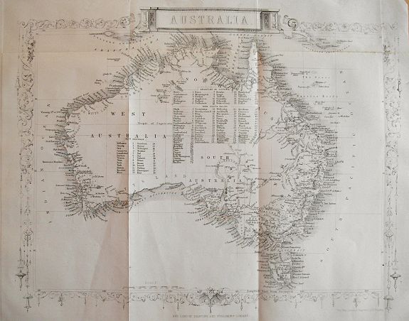 RAPKIN, J., Australia., antique map, old maps
