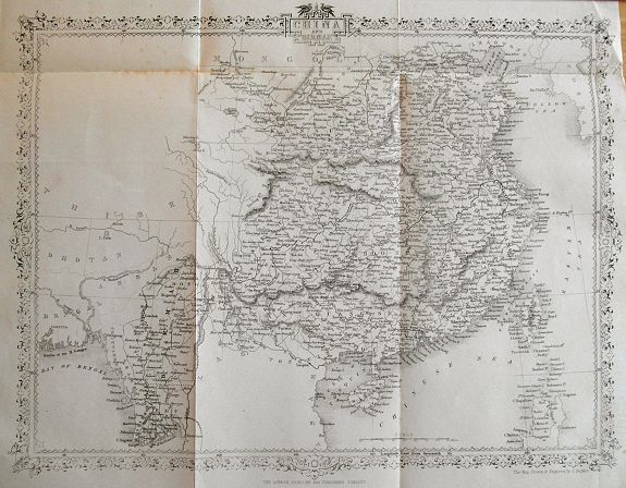 RAPKIN, J., China and Birmah., antique map, old maps