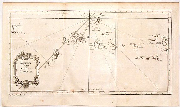 BELLIN, J., Nouvelle Carte des Isles Carolines., antique map, old maps