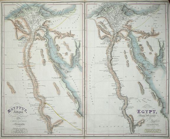 Dr James Playfair, AEGYTPUS ANTIQUA / EGYPT., antique map, old maps