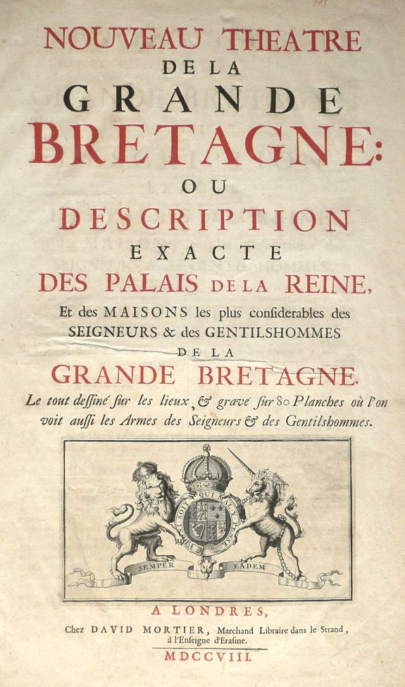 MORTIER, David, (Title plate from the rare Atlas ‘Nouveau Theatre de la Grande Bretagne’.), antique map, old maps