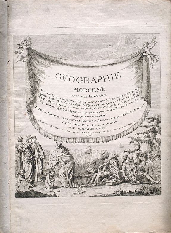 CLOUET, J.B.L., (Title page) Geographie Moderne Avec Une Introduction, antique map, old maps